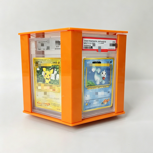 Wholesale Premium Custom <b>Rotating</b> Acrylic <b>Stand</b> Easy Assemble Trading Card Grading Slab <b>Display</b> For Game Card Collection - Product Image 2