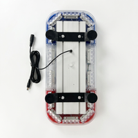 Barre lumineuse LED stroboscopique rouge et bleue de 680 mm avec 56 modules LED, balise mini, lumière d'avertissement d'urgence pour véhicules spéciaux