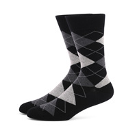 Chaussettes de costume pour hommes, décontractées, à motif argyle bleu, à rayures, décontractées, en coton, à motifs