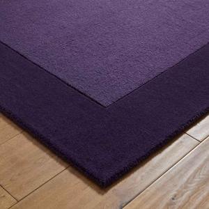 Tapis en laine douce violette moderne fait main, tissé sur mesure, lavable, adapté aux animaux domestiques, réversible, antidérapant, idéal pour le salon et les pique-niques - Product Image 3