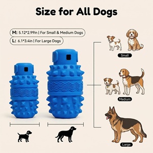 Jouets pour chiens sur mesure pour les mâchoires agressives, jouet interactif en caoutchouc naturel à mâcher et qui couine pour les races moyennes et grandes - Product Image 2