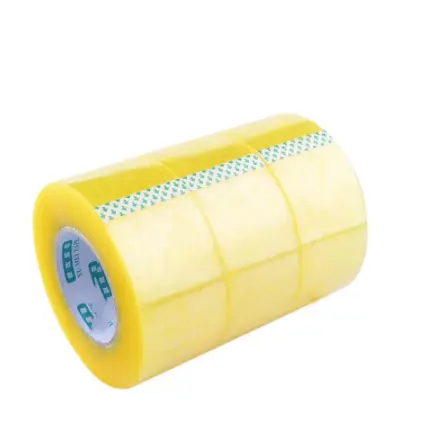 Custom clear brown yellow bopp packaging tape 100m 150m transparent opp packing tape with logo