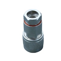 Abrazadera de enchufe macho tipo N de 50ohm Conector coaxial RF Cable alimentador de espuma de 1/4 "(chapado en oro interno)