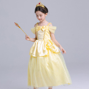 Robe de princesse pour filles, déguisement de <span class=keywords><strong>la</strong></span> <span class=keywords><strong>Belle</strong></span> <span class=keywords><strong>et</strong></span> <span class=keywords><strong>la</strong></span> Bête pour enfants, déguisement fête d'anniversaire de princesse de Noël pour bébés de 2 à 10 ans - Product Image 3