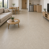 WYRAX Carrelage rigide SPC beige aspect pierre 5 mm avec couche d'usure de 0,3 mm pour sols intérieurs commerciaux et bureaux
