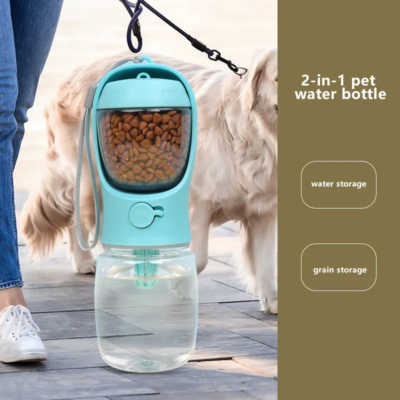 330ml açık seyahat taşınabilir Pet su Pet şişe sızdırmaz 2 in 1 su depolama tahıl tiryakisi kolu ile
