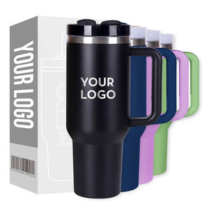 แก้วน้ำเก็บความร้อนแบบมีหูจับ สแตนเลสสองชั้น ขนาด 40 ออนซ์ สำหรับเดินทาง พิมพ์โลโก้ได้ตามสั่ง ขายส่งสำหรับบ้านและสำนักงาน - Product Image 1