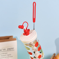 Gobelet en plastique écologique grande capacité avec paille, portable et pratique pour étudiants, double usage (lait et café), idéal comme cadeau