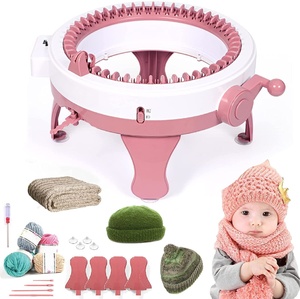 Machine à tricoter DIY 48 aiguilles à cylindre étoilé pour enfants, fournitures de couture avec jouets en laine - Product Image 1