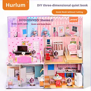 <span class=keywords><strong>Livre</strong></span> de jouets en papier 3D mignon à faire soi-même, scène <span class=keywords><strong>pop</strong></span>-<span class=keywords><strong>up</strong></span>, puzzle artisanal silencieux et épaissi avec mécanisme d'assemblage sans découpe - Product Image 2
