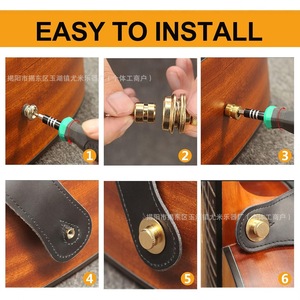 Guitar Strap Lock Stainless Steel Anti Slip Self Locking Tail Pins For Acoustic Electric Guitar Bass Accessories - Product Image 4