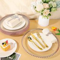 Plateau en plastique rigide biodégradable et écologique réutilisable pour la vente en gros, idéal pour la décoration de mariages et de fêtes, pour bonbons, chocolats, gâteaux et pains (PS)