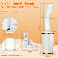 Machine de masturbation automatique puissante pour femmes, 7 modes de vibration, fonction de poussée et chauffage, vibromasseur en silicone, jouet sexuel mains libres et doux