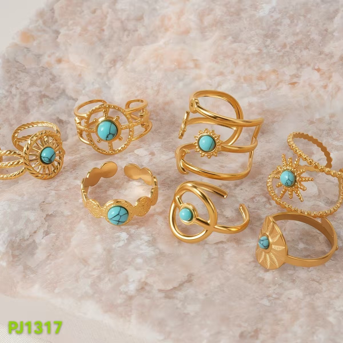 [6341] Bague Soleil, Lune et Étoile - Or