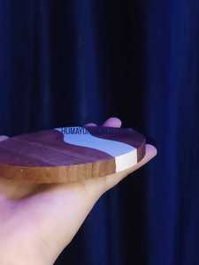 Modern Wooden and Resin Coasters Decorative Tableware <b>Drink</b> Coaster Set for Home <b>Bar</b> Restaurant Cafe Hotel and Interior Styling - Product Image 1