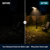 Lampe solaire pour rue, 6400LM, 6000K, étanche, avec détecteur de mouvement, du crépuscule à l'aube, alimentée par énergie solaire, pour parking, cour, allée