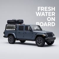 Réservoir d'eau portable pressurisé de 13,2 L avec douche pour camping 4x4, toit de voiture, SUV, stockage d'eau extérieur