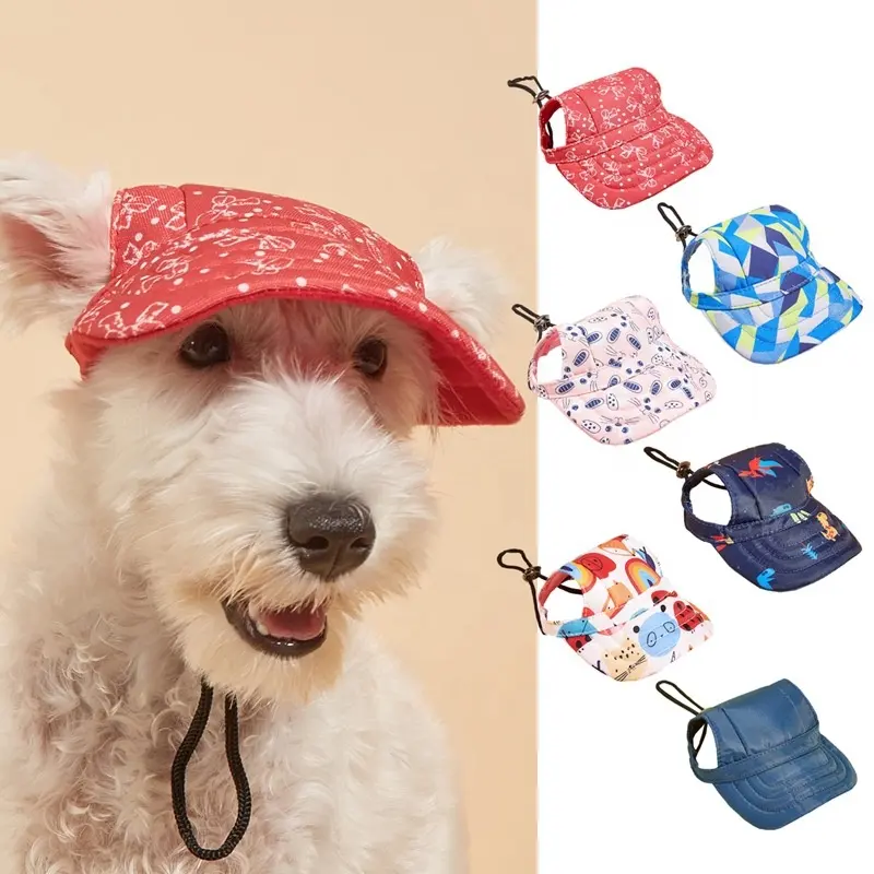 नए यात्रा कुत्ते और बिल्ली के माता-पिता-बच्चे आउटडोर सूरज टोपी कार्टून सूरज टोपी पालतू जानवर टोपी