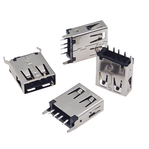 Connecteur USB 2.0 Type-A femelle à profil bas, corps court de 11,5 mm avec bride renforcée pour un montage horizontal sécurisé sur circuit imprimé - Product Image 5