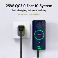 Chargeur rapide GaN 25W, prise EU, adaptateur secteur mural Type-C, PD2.0, IC intelligent, protection multi-sécurité, chargeur de téléphone OEM