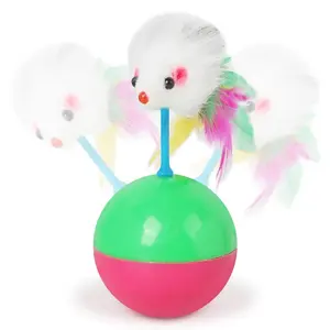 Pet Supplies Skin Pi Tao Cat Tumbler Mouse Color Chicken Feather Flocking Mouse Tumbler Mouse Ball