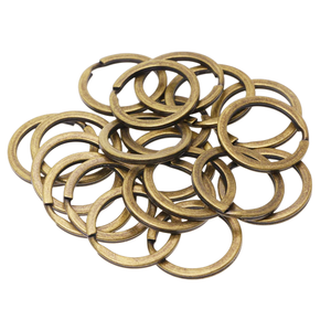 YYX accessoires porte-clés promotionnels Logo personnalisé métal blanc porte-clés boucle plat anneaux fendus - Product Image 6