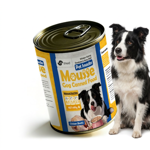SYAAO มูส อาหารกระป๋องสำหรับสุนัข น้ำซุปไก่ 400 กรัม เนื้อสัตว์สูง อาหารเปียกสำหรับสุนัขทุกสายพันธุ์ - Product Image 1