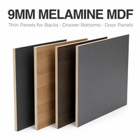 Panneau MDF mélaminé 9 mm, résistant à l'humidité, sans formaldéhyde E0, panneau de fibres de première qualité, moyen et fin, pour fond de tiroir et dos de meuble