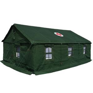 Good Custom Durable Heavy Duty Tenda Waterproof <b>Canvas</b> Four-season Tactical Outdoor Medical Tent Steel Tube <b>Frame</b> One Bedroom - Product Image 1