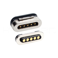 Konektor Magnetik 5 Pogo Pin HYTEPRO M425P dengan PCB, 2A 5 hingga 24V Sambungan Tembus Lubang untuk Daya & Sinkronisasi Data pada Produk Elektronik