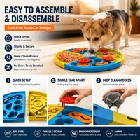 Jouet Puzzle Interactif Personnalisable pour Animaux de Compagnie - Distributeur Lent de Friandises pour Chiens et Chats - Spécial Halloween