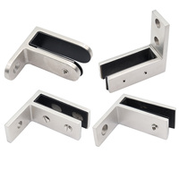 Support de main courante moderne en acier inoxydable à installation facile, pince réglable pour mur en verre, pour escalier, balcon et garde-corps