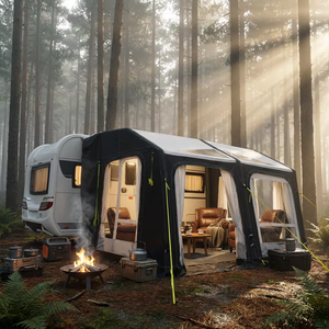 YYD OVERLAND Tente annexe <span class=keywords><strong>gonflable</strong></span> de luxe pour camping-car, 3000 mm, imperméable, à structure pneumatique, pour côté remorque, installation rapide, <span class=keywords><strong>auvent</strong></span> d'extension pour caravane - Product Image 2