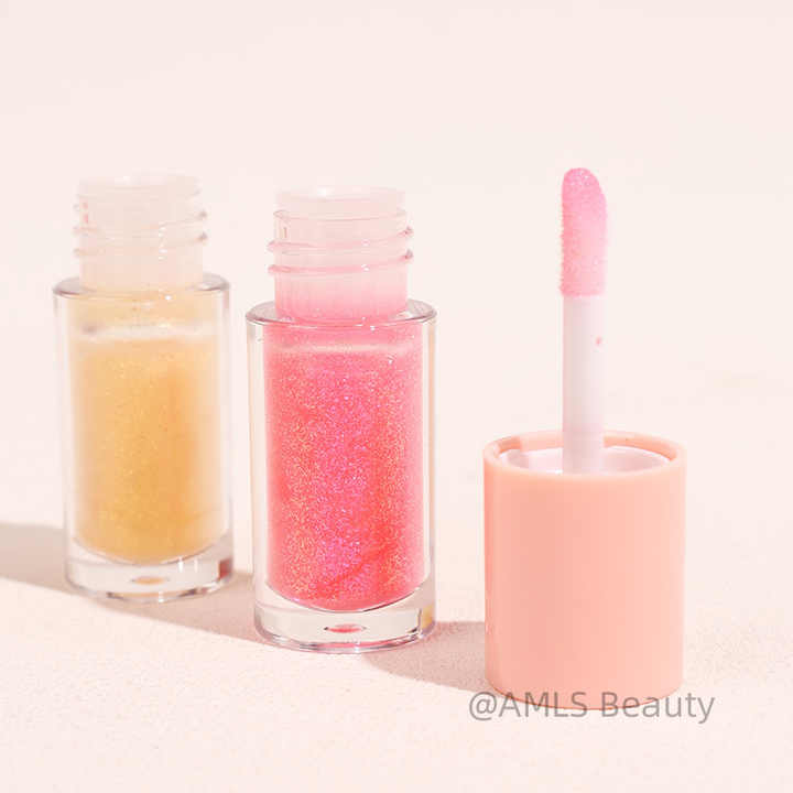 Oem Lip Oil Moisturizing Flavouring Fruit Clear Vegan Private Label Pink Lipgloss Lip Plumper Gloss
