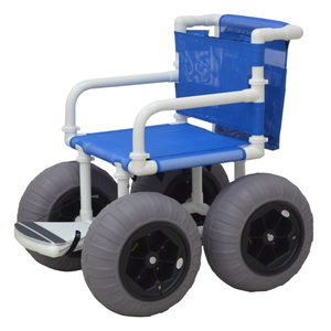 Fauteuil roulant tout-terrain portable pour l'extérieur, démontable, en PVC, pour la plage, transportable dans le coffre - Product Image 1