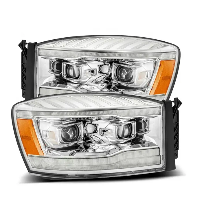 רכב LED מקרן פנסים עבור 06-09 דודג 'Ram 2500 3500 איסוף ראש מנורת ASSY (W/שחור לוח) L: 55372815AB R: 55077795AB