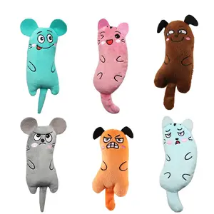 Ybgai 2024 New Catnip Plush Toys Cat & Mouse Interactive Toys Interactive play cat mouse toy Pet Supplies
