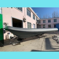 Bateau pneumatique RIB en alliage d'aluminium et PVC pour 6 personnes avec pompe à air pour la pêche et le sauvetage en extérieur