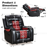Canapé inclinable extensible en bois moderne de haute qualité, fauteuil à bascule confortable, fauteuil inclinable pivotant à 360 degrés