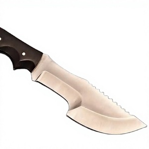 Couteau de camping en acier inoxydable, lame à pointe tombante dentelée, manche en micarta, qualité industrielle OEM, outil de survie en plein air - Product Image 4