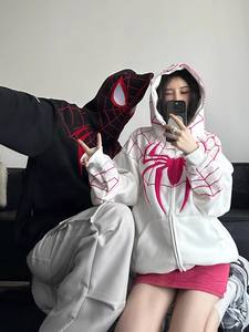 2025 sweats à capuche à glissière pour hommes et femmes avec pull imprimé <span class=keywords><strong>Spiderman</strong></span> - Product Image 3
