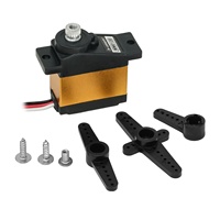 Micro servo numérique Kpower MM0120 14g à engrenages métalliques, couple de 2,3 kg, boîtier intermédiaire en aluminium, pour planeur RC, hélicoptère, avion, drone