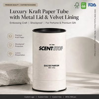Tube coulissant en papier or rose personnalisé, encre à base de soja, recyclable, OEM ODM |   FSC BRC FDA |   Parfum cosmétique en roll-on MOQ500