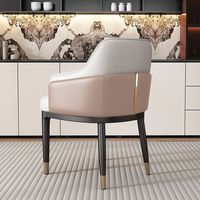 Chaise de salle à manger nordique de luxe en cuir et en métal personnalisée pour la maison cuisine hôtel tabouret de bar moderne pour table PC plastique pour le travail vie