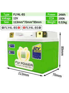 <span class=keywords><strong>4L</strong></span>-<span class=keywords><strong>BS</strong></span> 12V 24Wh CCA 160A BMS <span class=keywords><strong>batterie</strong></span> de démarrage de moto 12V Lithium fer Phosphate Scooter Batteries LiFePO4 YTX4L-<span class=keywords><strong>BS</strong></span> yy4l YTX4L - Product Image 4