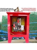 Boîte de distribution mobile portable temporaire de niveau 3, anti-explosion, pour chantier de construction, 220V/380V, prise industrielle, protection contre les fuites