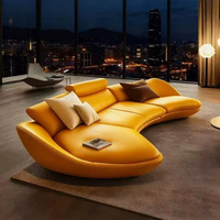 Canapé en cuir haut de gamme pour villa, ensemble de canapés pour salon, canapé multi-personnes, cuir véritable, grande qualité de luxe, personnalisation prise en charge