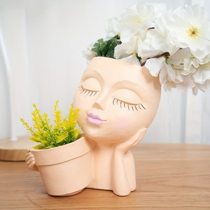 Kleine creatieve bloempot met drainagegat voor binnen en buiten, geschikt voor succulenten, planten, voor thuis, bureau, tuin decoratie - Product Image 2