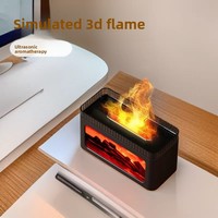 Diffuseur d'arômes 3D simulé avec flamme colorée, parfum longue durée, alimentation USB, capacité 0,5L, pour la maison, le bureau, le bureau à domicile