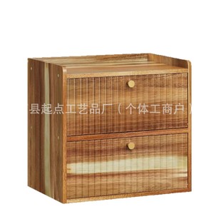 Starting Point Wooden Bread Box Double Layer Desktop <b>Storage</b> <b>Container</b> <b>For</b> <b>Kitchen</b> Countertop Bread Organization - Product Image 5